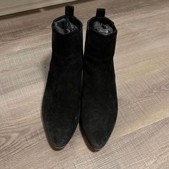 Aquatalia Fausta Suede Black Booties, Women’s Size 8.5 Waterproof - Picture 11 of 13